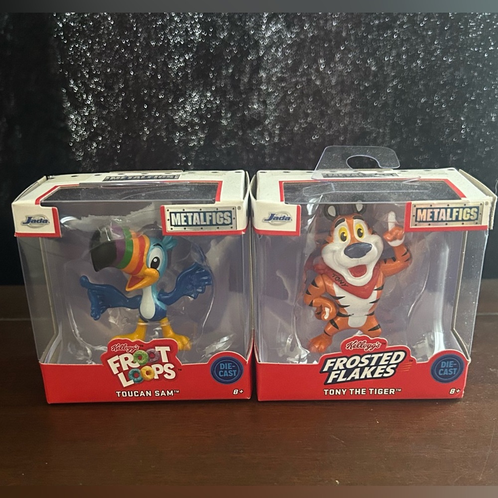 Metalfigs Jada Toys Kellogg’s Tony The Tiger & Toucan Sam Die-Cast Figures 2.5”